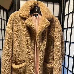 Topshop Sherpa Oversized Teddy Coat
